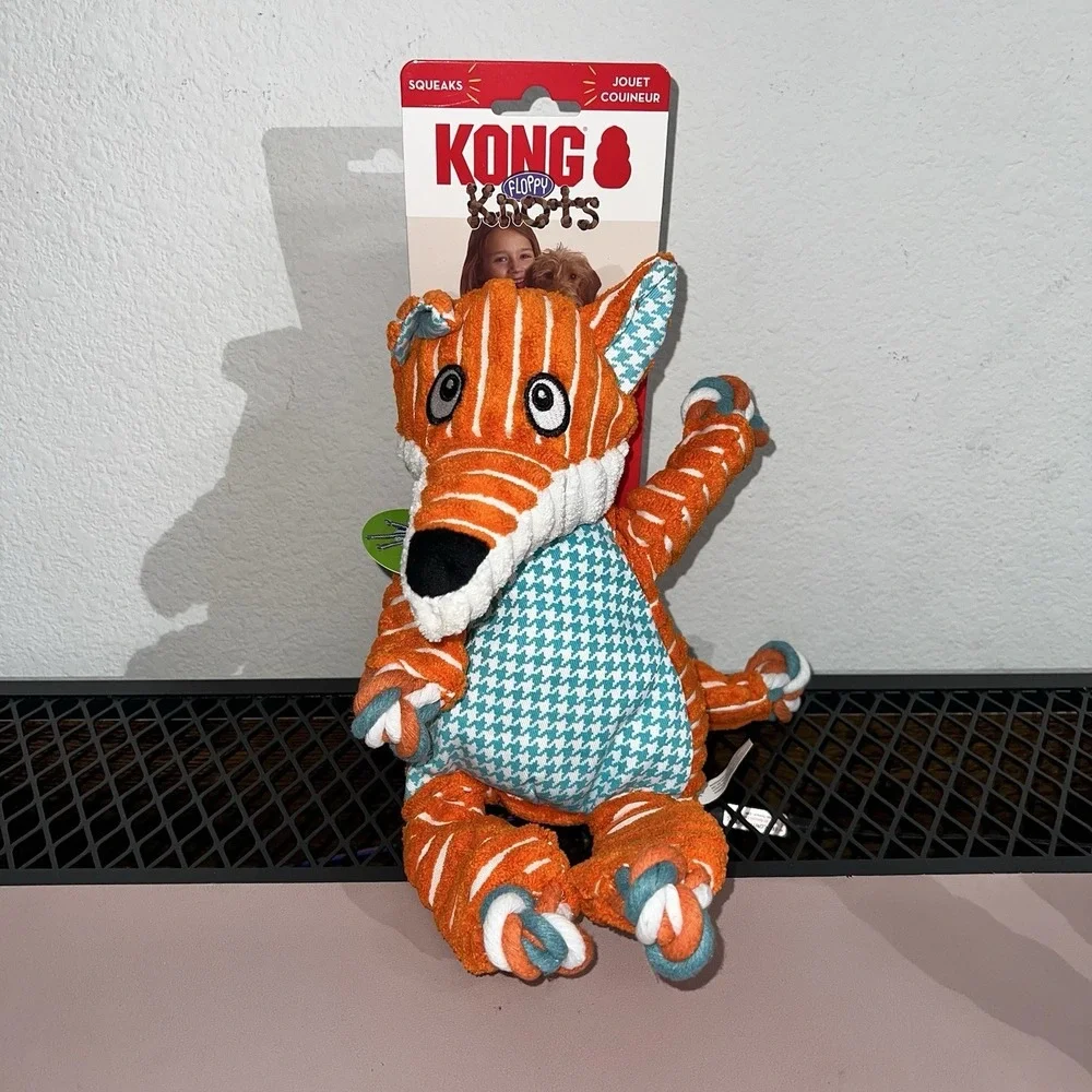 NWT Kong Knots FOX Rope Tug‎ Dog Toy Chew Play Treat Pet NEW